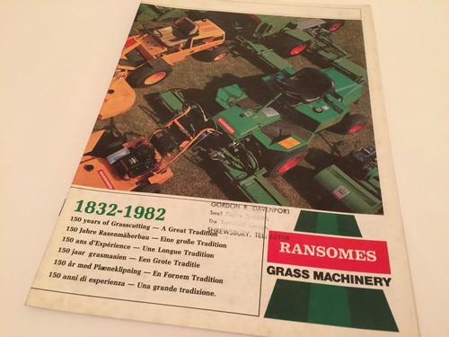 Ransomes grass machinery - grass, 1982