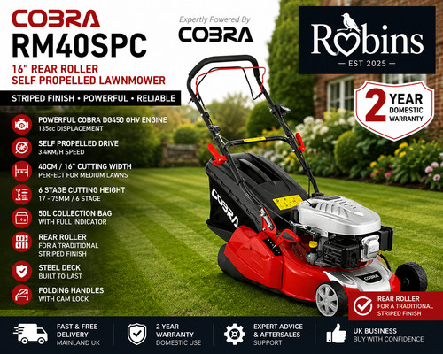 Cobra rear roller petrol lawn - cobra,